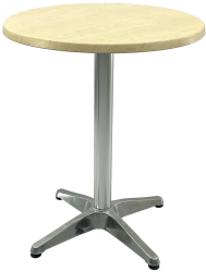 Masa bistro rotunda D60xh74cm Raki Maple blat werzalit si baza aluminiu 