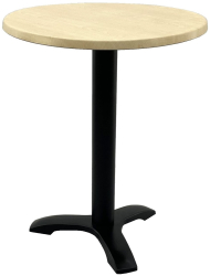 Masa bistro rotunda D60xh74cm Raki Maple blat werzalit si picior metalic negru