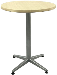 Masa de bistro rotunda D60xh74cm Raki Maple blat werzalit si picior metalic gri 