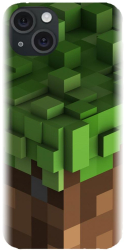 Husa din silicon compatibila cu Apple iPhone 15 - model Minecraft 