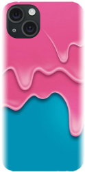 Husa din silicon compatibila cu Apple iPhone 15 - model Pink Liquid Dripping 