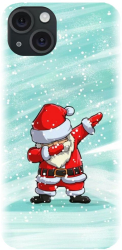 Husa din silicon compatibila cu Apple iPhone 15 - model Santa Dance 