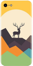 Husa din silicon compatibila cu Apple iPhone SE 2022 - model Abstract Deer 