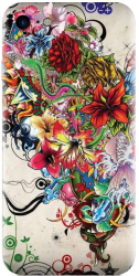 Husa din silicon compatibila cu Apple iPhone SE 2022 - model Abstract Flowers 