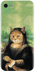 Husa din silicon compatibila cu Apple iPhone SE 2022 - model Meowna Lisa 
