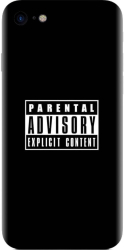Husa din silicon compatibila cu Apple iPhone SE 2022 - model Parental Advisory