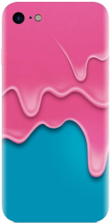 Husa din silicon compatibila cu Apple iPhone SE 2022 - model Pink Liquid Dripping 