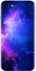 Husa din silicon compatibila cu Apple iPhone SE 2022 - model Purple Space Nebula 