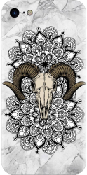 Husa din silicon compatibila cu Apple iPhone SE 2022 - model Tatoo Art Goat 