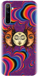 Husa din silicon compatibila cu Realme 6 - model Trippy Sun 