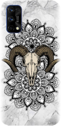 Husa din silicon compatibila cu Realme 7 Pro - model Tatoo Art Goat 