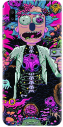 Husa din silicon compatibila cu Samsung Galaxy A20 - model Rick And Morty 
