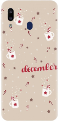 Husa din silicon compatibila cu Samsung Galaxy A20 - model Rudolph