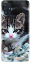 Husa din silicon compatibila cu Samsung Galaxy A51 5G - model Animal Cat 