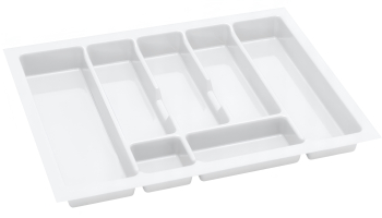Suport organizare tacamuri Uni alb pentru latime exterioara corp 700 mm montabil in sertar de bucatarie 630x430 mm