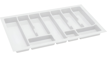 Suport organizare tacamuri Uni alb pentru latime exterioara corp 800 mm montabil in sertar de bucatarie 730x430 mm 
