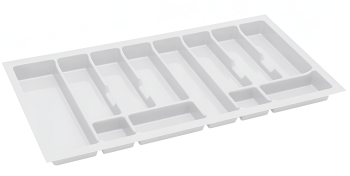 Suport organizare tacamuri Uni alb pentru latime exterioara corp 900 mm montabil in sertar de bucatarie 830x430 mm 