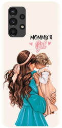 Husa din silicon compatibila cu Samsung Galaxy A32 4G - model Super mama si fetita 