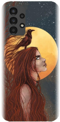 Husa din silicon compatibila cu Samsung Galaxy A33 5G - model Fantasy Wolf Woman 