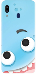 Husa din silicon compatibila cu Samsung Galaxy A40 - model Cute Blue 