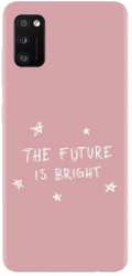 Husa din silicon compatibila cu Samsung Galaxy A41 - model The Future Is Bright 