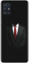 Husa din silicon compatibila cu Samsung Galaxy A51 / M40S - model Mystery Man In Suit 