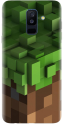 Husa din silicon compatibila cu Samsung Galaxy A6 Plus - model Minecraft 