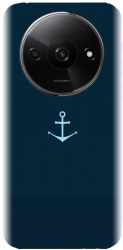 Husa din silicon compatibila cu Xiaomi Redmi A3 - model Blue Navy Anchor Illustration 