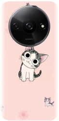 Husa din silicon compatibila cu Xiaomi Redmi A3 - model Cute cat 