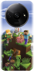 Husa din silicon compatibila cu Xiaomi Redmi A3 - model MInecfraft 2 