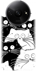 Husa din silicon compatibila cu Xiaomi Redmi A3 - model Oo Cats