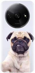 Husa din silicon compatibila cu Xiaomi Redmi A3 - model Simple Pug Selfie 