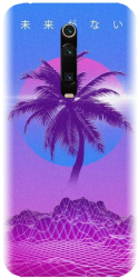 Husa din silicon compatibila cu Xiaomi Redmi K20 Pro - model Vaporwave Palm 