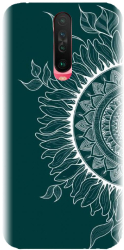 Husa din silicon compatibila cu Xiaomi Redmi K30 - model Green Mandala 