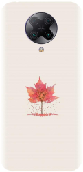 Husa din silicon compatibila cu Xiaomi Redmi K30 Pro - model Autumn Tree Leaf 