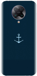 Husa din silicon compatibila cu Xiaomi Redmi K30 Pro - model Blue Navy Anchor Illustration 