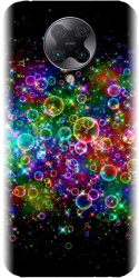 Husa din silicon compatibila cu Xiaomi Redmi K30 Pro - model Rainbow Colored Soap Bubbles 