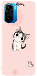 Husa din silicon compatibila cu Xiaomi Redmi K40 - model Cute cat 