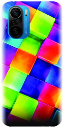 Husa din silicon compatibila cu Xiaomi Redmi K40 Pro - model 3D Geometric Colorfull 