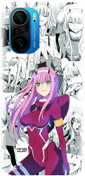 Husa din silicon compatibila cu Xiaomi Redmi K40 Pro - model Anime Zero Two 