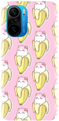 Husa din silicon compatibila cu Xiaomi Redmi K40 Pro - model Banana Cats
