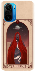 Husa din silicon compatibila cu Xiaomi Redmi K40 Pro - model Tarot The Hermit 