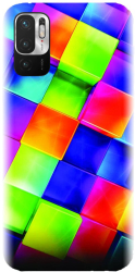 Husa din silicon compatibila cu Xiaomi Redmi Note 10 4g - model 3D Geometric Colorfull 