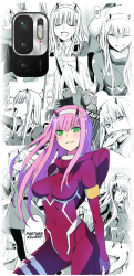 Husa din silicon compatibila cu Xiaomi Redmi Note 10 4g - model Anime Zero Two 