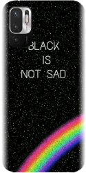 Husa din silicon compatibila cu Xiaomi Redmi Note 10 4g - model Black Is Not Sad 
