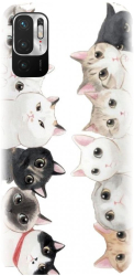 Husa din silicon compatibila cu Xiaomi Redmi Note 10 4g - model Cat Party 
