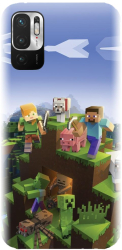 Husa din silicon compatibila cu Xiaomi Redmi Note 10 4g - model MInecfraft 2