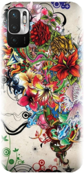 Husa din silicon compatibila cu Xiaomi Redmi Note 10 5G - model Abstract Flowers 