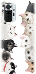 Husa din silicon compatibila cu Xiaomi Redmi Note 10 Pro Max - model Cat Party 
