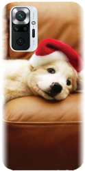 Husa din silicon compatibila cu Xiaomi Redmi Note 10 Pro Max - model Christmas Puppy 
